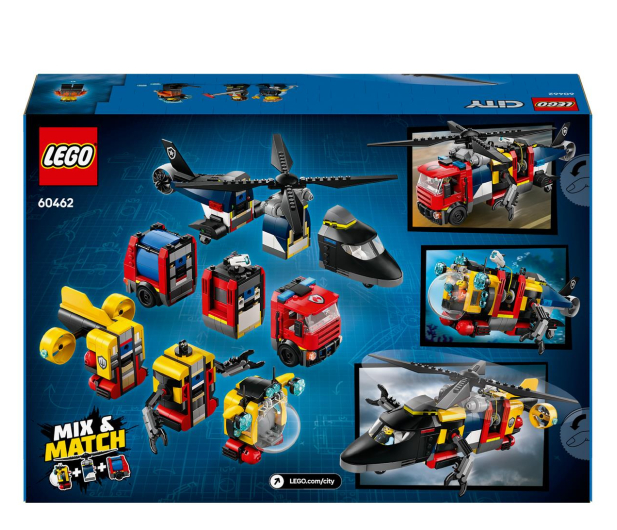 LEGO City 60462 Śmigłowiec, wóz strażacki i łódź podwodna - 1284268 - zdjęcie 6